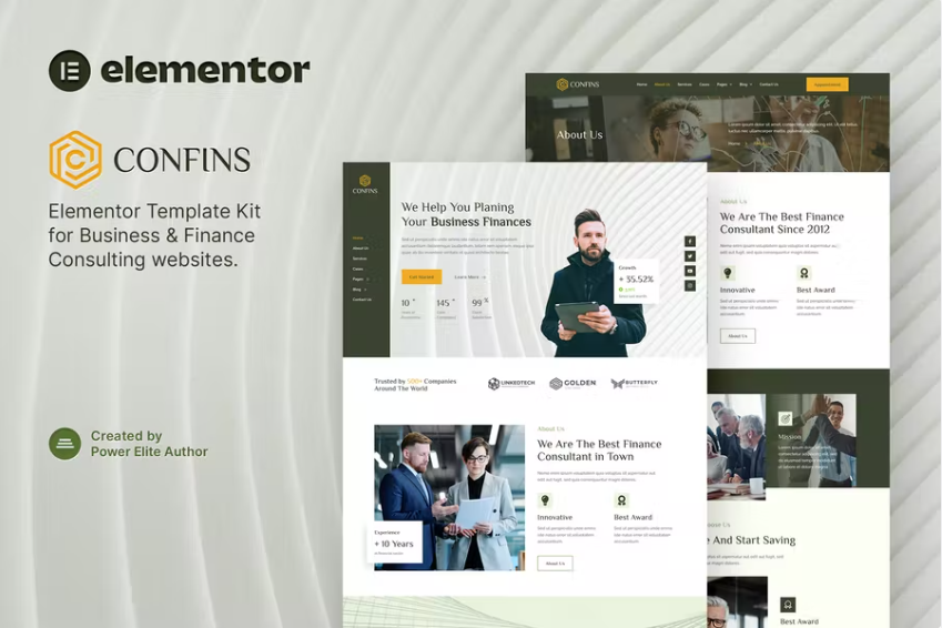 Confins – 商业和金融咨询 Elementor 模板工具包