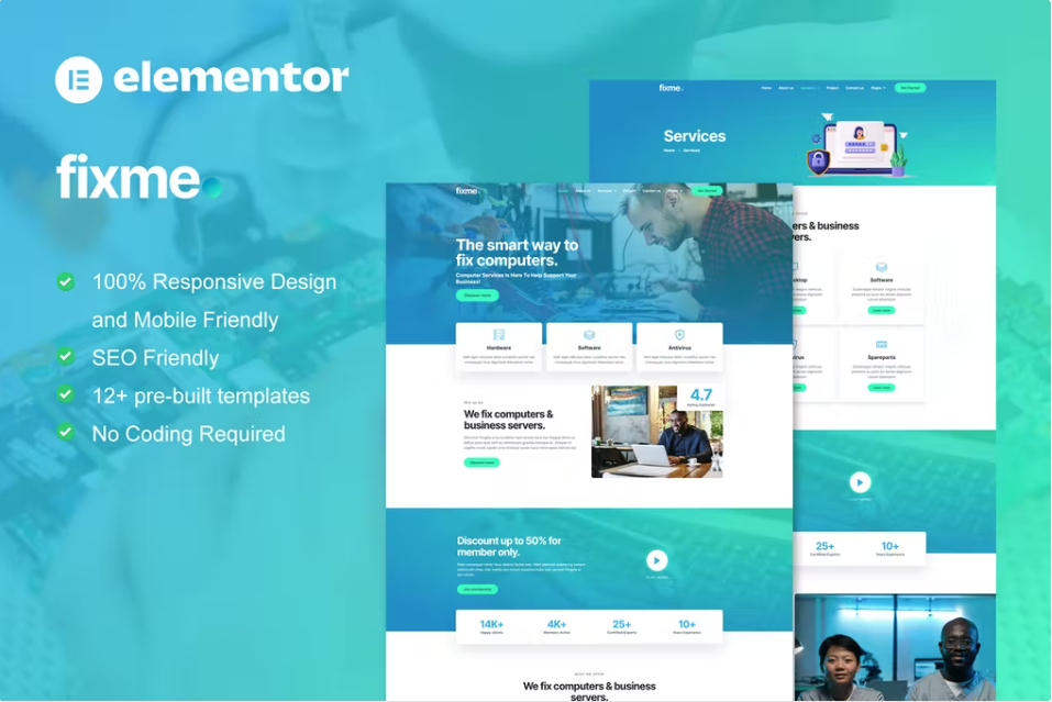 Fixme – 电脑维修服务 Elementor 模板套件