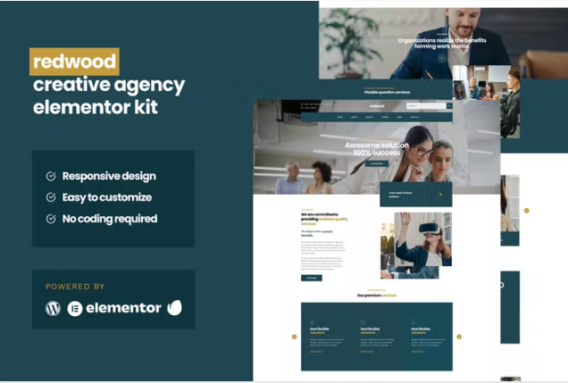 Redwood – Creative Agency Business Elementor Pro 模板套件