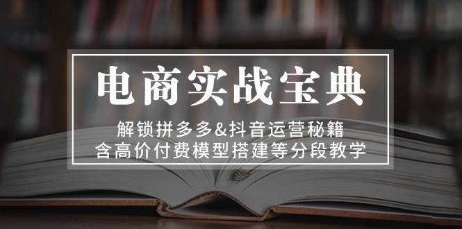 电商实战宝典 解锁拼多多&抖音运营秘籍 含高价付费模型搭建等分段教学